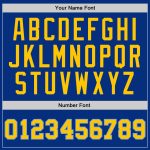 Custom Royal Gold Light Blue Basketball Jersey - Authentic Throwback Style Custom Royal Gold-Light Blue Authentic Throwback - Image 3