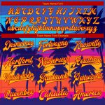 Royal Gold-Red Hawaii Palm Trees 3D Pattern Bomber Varsity Letterman Jacket, Custom Design Custom Royal Gold-Red Hawaii Palm - Image 4