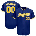 Custom Royal Gold-White Authentic Baseball Jersey for Men - Personalized Sports Apparel Custom Royal Gold-White Authentic
