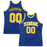 Custom Royal Gold White Basketball Jersey - Authentic Throwback Design Custom Royal Gold-White Authentic Throwback Basketball