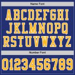 Royal Gold-White Custom Football Jersey - Authentic Mesh Design Custom Royal Gold-White Mesh Authentic Football Jersey - Image 4