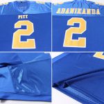 Royal Gold-White Custom Football Jersey - Authentic Mesh Design Custom Royal Gold-White Mesh Authentic Football Jersey - Image 5