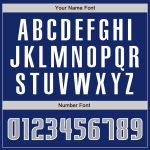 Custom Royal Gray Navy Bomber Varsity Letterman Jacket Full-Snap Design Custom Royal Gray-Navy Bomber Full-Snap Varsity Letterman - Image 5