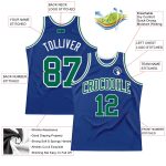 Authentic Custom Throwback Basketball Jersey in Kelly Green and White Custom Royal Kelly Green-White Authentic Throwback - Image 2