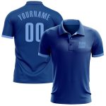 Performance Golf Polo Shirt - Custom Light Blue Royal Color, Moisture-Wicking Fabric, Mens Apparel Custom Royal Light Blue