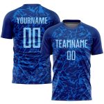 Light Blue Sublimation Soccer Jersey Custom Royal Style 8542 - Performance Uniform Custom Royal Light Blue Sublimation Soccer