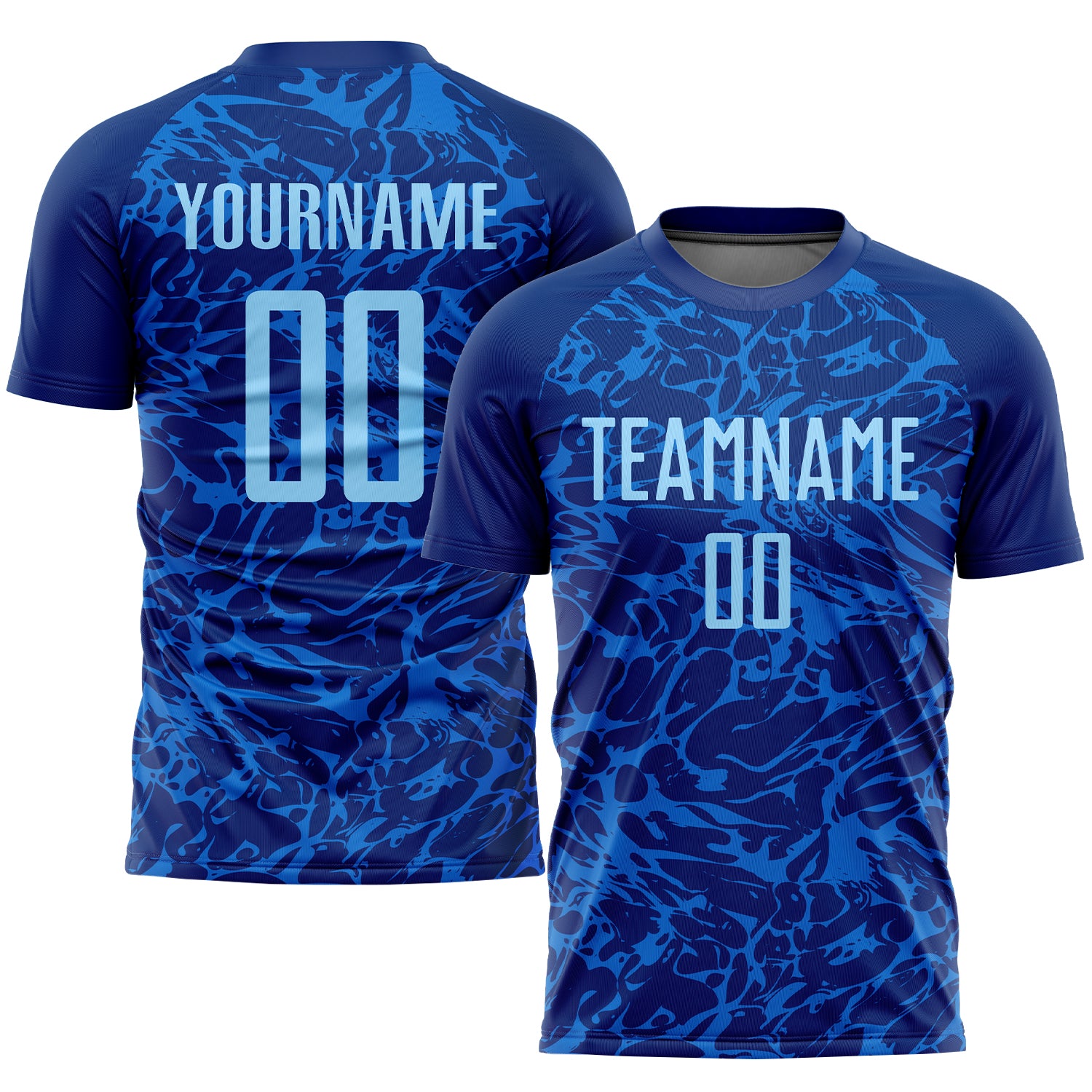 Light Blue Sublimation Soccer Jersey Custom Royal Style 8542 - Performance Uniform Custom Royal Light Blue Sublimation Soccer