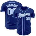 Light Blue White Custom Authentic Baseball Jersey - Royal Design Custom Royal Light Blue-White Authentic Baseball Jersey