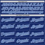 Royal Light Blue-White Authentic Fade Fashion Baseball Jersey - Custom Design Custom Royal Light Blue-White Authentic Fade - Image 4