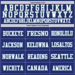 Custom Light Blue White Mesh Authentic Football Jersey - Custom Football Apparel Custom Royal Light Blue-White Mesh Authentic - Image 3