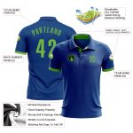 Neon Green Custom Performance Golf Polo Shirt for Men and Women Custom Royal Neon Green Performance Golf Polo Shirt - Image 3