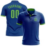 Neon Green Custom Performance Golf Polo Shirt for Men and Women Custom Royal Neon Green Performance Golf Polo Shirt