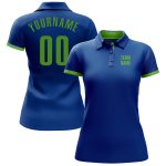 Neon Green Custom Performance Golf Polo Shirt for Men and Women Custom Royal Neon Green Performance Golf Polo Shirt - Image 2
