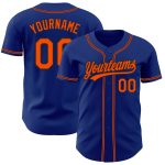 Custom Orange Black Baseball Jersey - Authentic Personalized Team Apparel Custom Royal Orange-Black Authentic Baseball Jersey