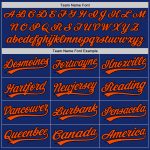 Custom Orange Black Baseball Jersey - Authentic Personalized Team Apparel Custom Royal Orange-Black Authentic Baseball Jersey - Image 4