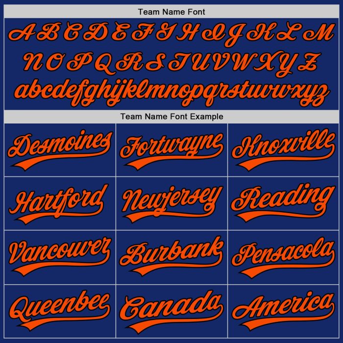 Custom Orange Black Baseball Jersey - Authentic Personalized Team Apparel Custom Royal Orange-Black Authentic Baseball Jersey - Image 4
