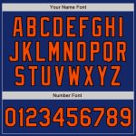 Custom Orange Black Baseball Jersey - Authentic Personalized Team Apparel Custom Royal Orange-Black Authentic Baseball Jersey - Image 5