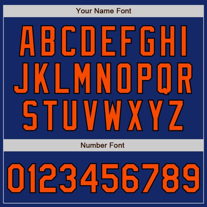 Custom Orange Black Baseball Jersey - Authentic Personalized Team Apparel Custom Royal Orange-Black Authentic Baseball Jersey - Image 5