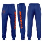 Royal Orange Fleece Jogger Sweatpants for Men & Women - Custom Made Comfort Apparel Custom Royal Orange Fleece Jogger Sweatpants