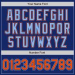 Custom Authentic Baseball Jersey - Royal Orange Light Blue Design Custom Royal Orange-Light Blue Authentic Baseball Jersey - Image 5