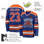 Royal Orange-White Custom Hockey Jersey - Personalized Team Apparel Custom Royal Orange-White Hockey Jersey - Image 3