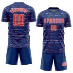 Royal Orange White Soccer Jersey Custom Sublimation Uniform for Teams Custom Royal Orange-White Sublimation Soccer Uniform - Image 2