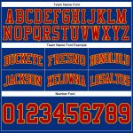 Custom Royal Red Gold Basketball Shorts - Authentic Throwback Style Custom Royal Red-Gold Authentic Throwback Basketball - Image 3