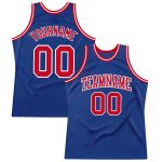 Authentic Throwback Basketball Jersey - Custom Royal Red-White Edition Custom Royal Red-White Authentic Throwback Basketball