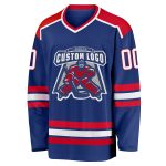 Royal Red White Hockey Jersey Custom Personalized Team Apparel Custom Royal Red-White Hockey Jersey - Image 2