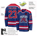 Royal Red White Hockey Jersey Custom Personalized Team Apparel Custom Royal Red-White Hockey Jersey - Image 3