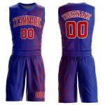 Custom Royal Red-White Basketball Jersey Suit - Round Neck Sublimation Athletic Wear Custom Royal Red-White Round Neck Sublimation