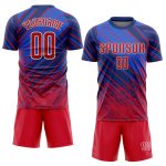 Custom Sublimation Soccer Jersey in Royal Red-White, Style 4101 - Personalized Sports Uniform for Teams Custom Royal Red-White - Image 2