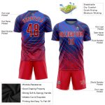 Custom Sublimation Soccer Jersey in Royal Red-White, Style 4101 - Personalized Sports Uniform for Teams Custom Royal Red-White - Image 3