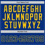 Royal Gold Throwback Basketball Jersey - Custom Authentic Design Custom Royal Royal-Gold Authentic Throwback Basketball Jersey - Image 3