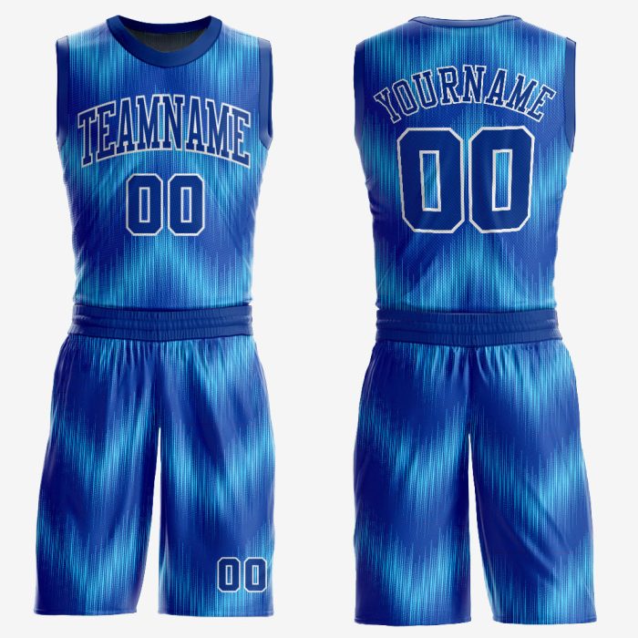Custom Royal Light Blue Round Neck Basketball Jersey Sublimation Suit Custom Royal Royal-Light Blue Round Neck Sublimation - Image 1
