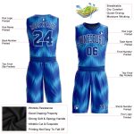 Custom Royal Light Blue Round Neck Basketball Jersey Sublimation Suit Custom Royal Royal-Light Blue Round Neck Sublimation - Image 2