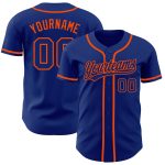 Custom Royal-Orange Baseball Jersey - Authentic Team Apparel, Perfect for Fans Custom Royal Royal-Orange Authentic Baseball