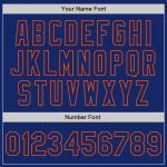 Custom Royal-Orange Varsity Letterman Bomber Jacket, Full-Snap Design Custom Royal Royal-Orange Bomber Full-Snap Varsity - Image 5