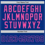 Royal-Pink Authentic Throwback Basketball Jersey - Custom Design, Retro Style Custom Royal Royal-Pink Authentic Throwback - Image 3