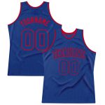 Custom Royal-Red Authentic Throwback Basketball Jersey for Fans and Collectors Custom Royal Royal-Red Authentic Throwback