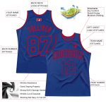 Custom Royal-Red Authentic Throwback Basketball Jersey for Fans and Collectors Custom Royal Royal-Red Authentic Throwback - Image 2
