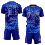 Custom Royal-White Soccer Jersey - Personalized Sublimation Uniform Custom Royal Royal-White Sublimation Soccer Uniform Jersey - Image 2