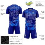 Custom Royal-White Soccer Jersey - Personalized Sublimation Uniform Custom Royal Royal-White Sublimation Soccer Uniform Jersey - Image 3
