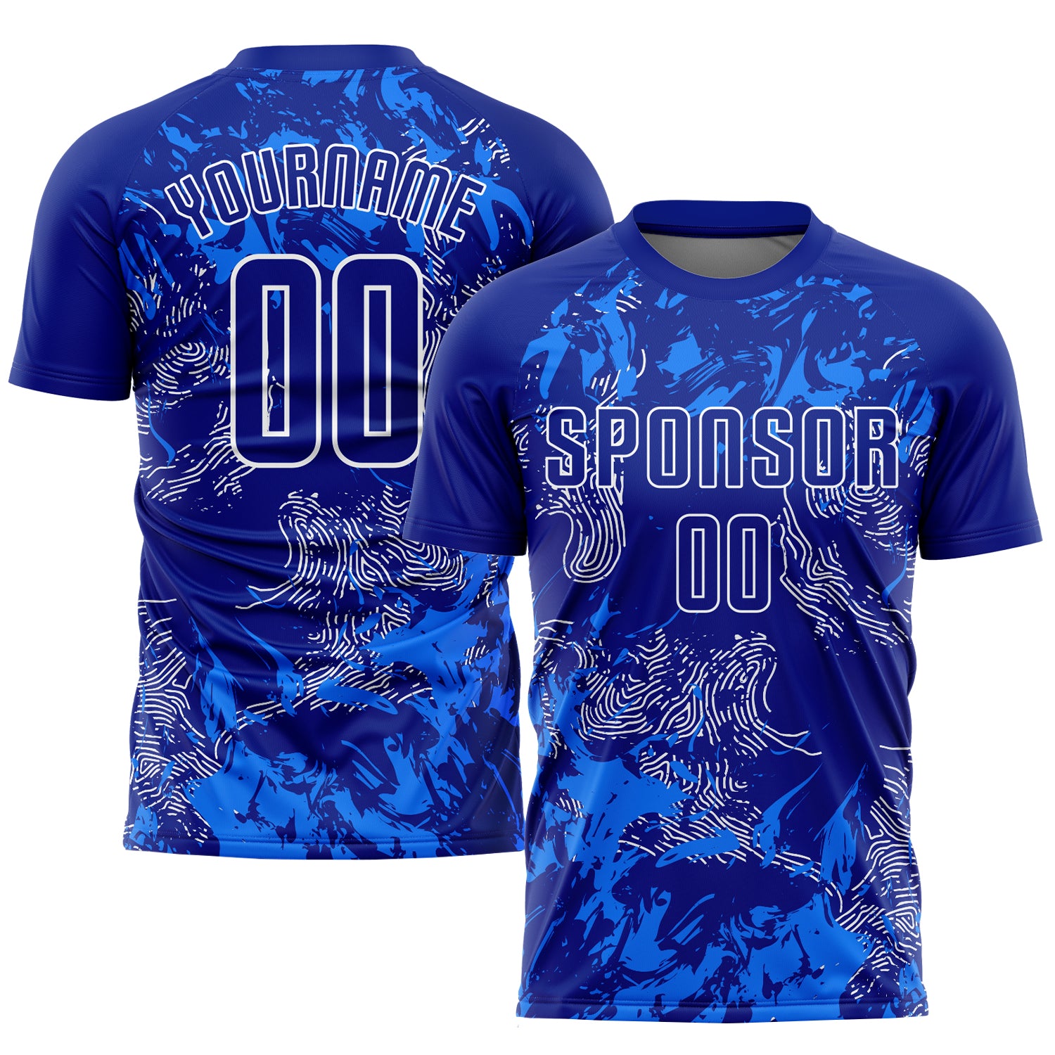 Custom Royal White Soccer Uniform Jersey Sublimation Style 5646 - Custom Sports Apparel Custom Royal Royal-White Sublimation