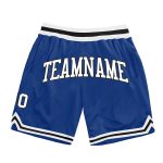 Authentic Throwback Basketball Shorts in Custom Royal White-Black Custom Royal White-Black Authentic Throwback Basketball