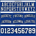 Authentic Throwback Basketball Shorts in Custom Royal White-Black Custom Royal White-Black Authentic Throwback Basketball - Image 3