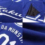 Custom Varsity Letterman Jacket White Bomber Full-Snap for Men and Women Custom Royal White Bomber Full-Snap Varsity Letterman - Image 2