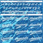 Custom 3D Pattern Baseball Jersey - Royal White Light Blue Design, Authentic Style Custom Royal White-Light Blue 3D Pattern - Image 4