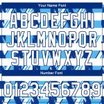 Custom 3D Pattern Design Bomber Jacket in Royal White-Light Blue - Full-Snap Varsity Letterman Style Custom Royal White-Light - Image 5