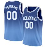 Custom Authentic Fade Basketball Jersey - Royal White & Light Blue Design Custom Royal White-Light Blue Authentic Fade Fashion